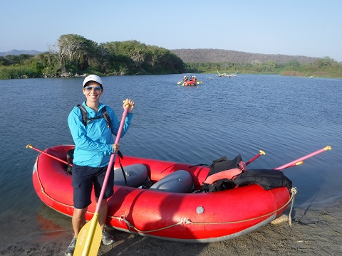 The rafts at the mouth of the Copalita